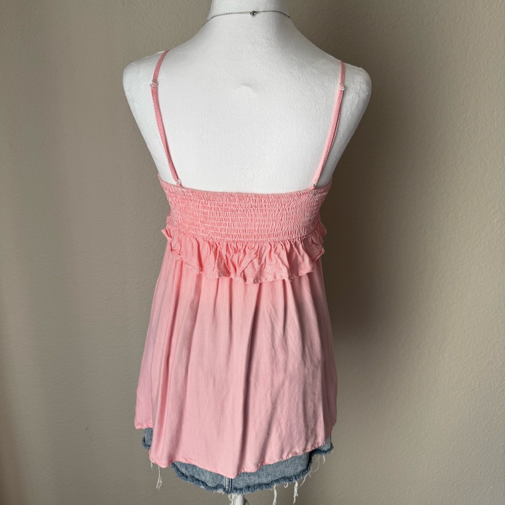 Pink Ruffle Trim Cami Top - Picture 2 of 4